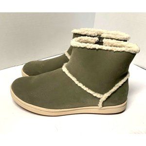 Clarks Cloudstepper Womens Size 9 W Gray Fur Trim Boots Ankle Bootie 61282172 Si